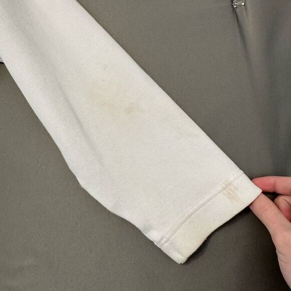 Tommy Bahama 1/4 Zip Pullover Size Large Cotton Blend Preppy White - Picture 8 of 16